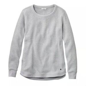 L.L. Bean Signature Brushed-Back Waffle Boatneck